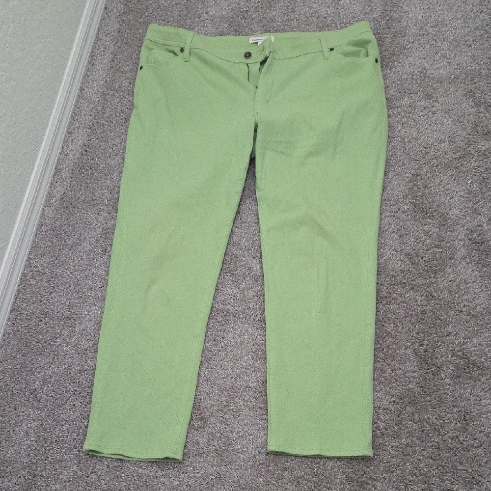 Coldwater Creek Green Straight Leg Pants